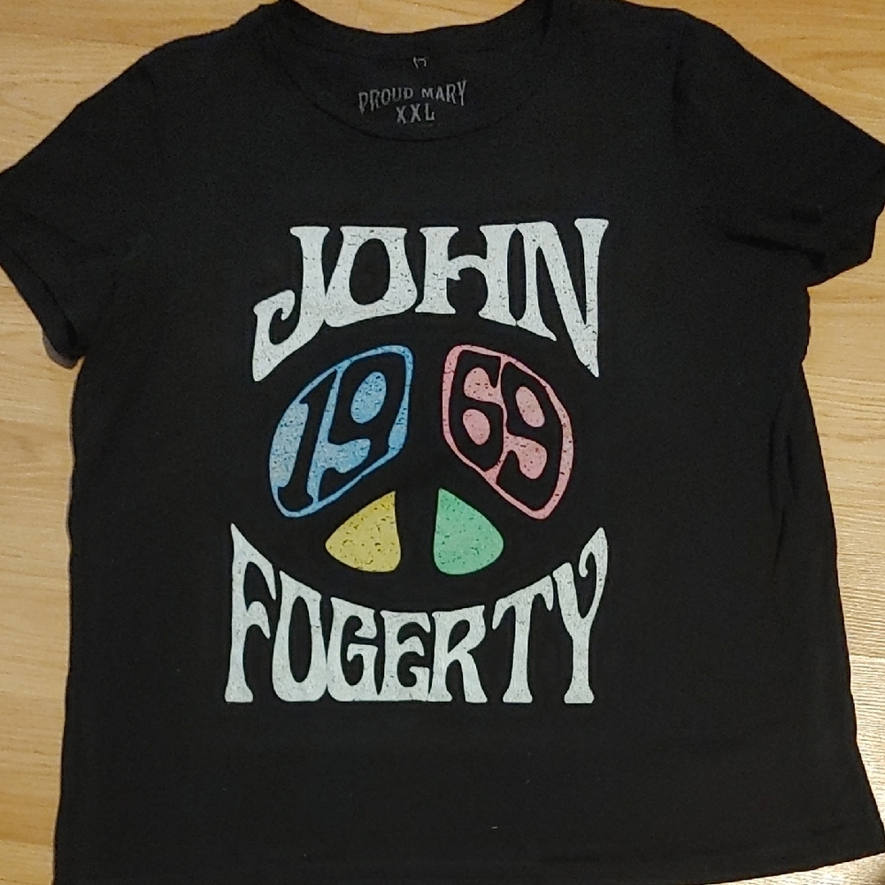 Black John Fogerty T-Shirt Sz XXL